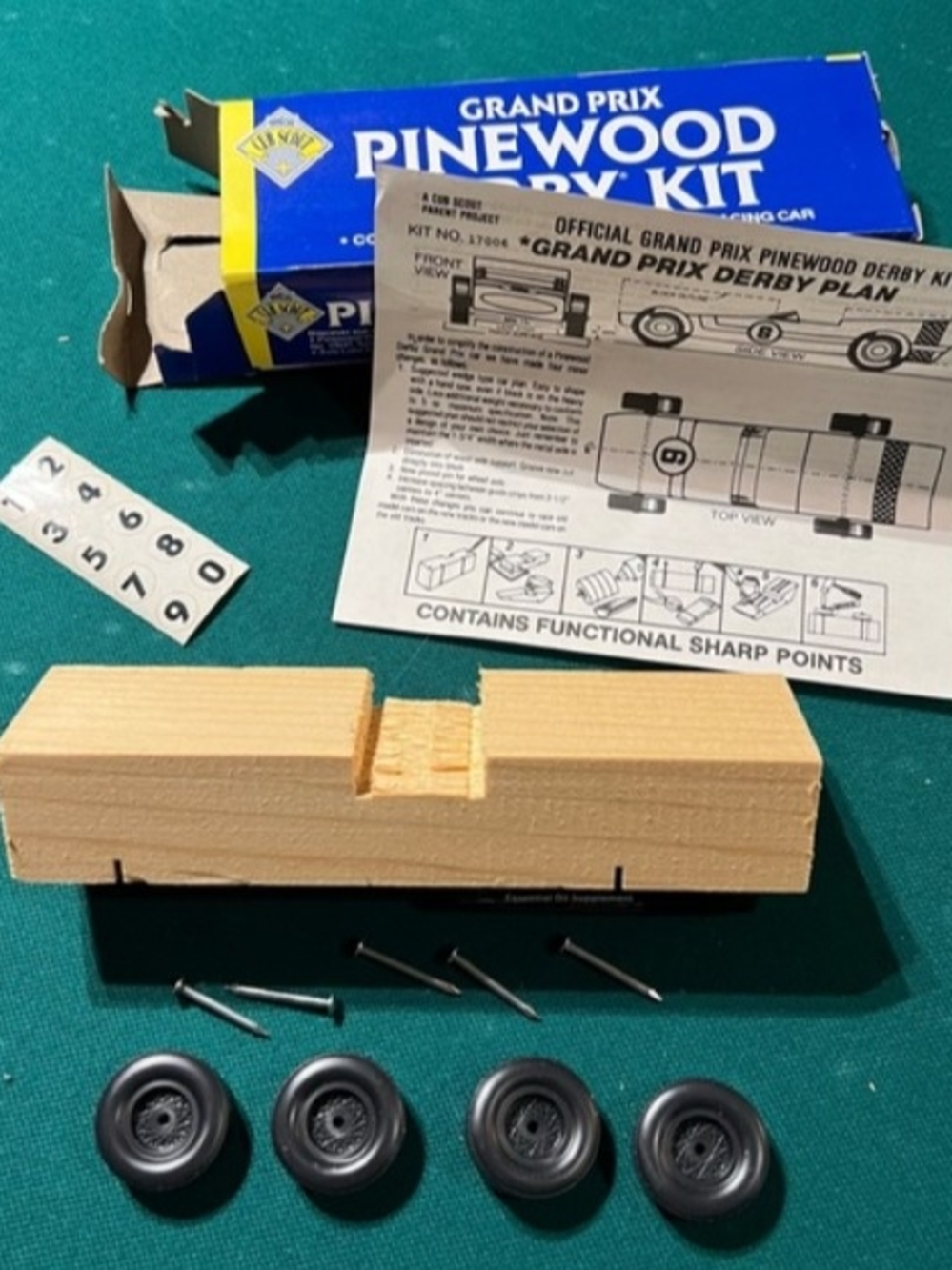 Vintage 1980s Cub Scouts Pinewood Derby Kit Grand Prix BSA Sealed